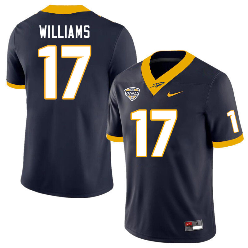 Toledo Rockets #17 Eric Williams College Football Jerseys Stitched Sale-Navy